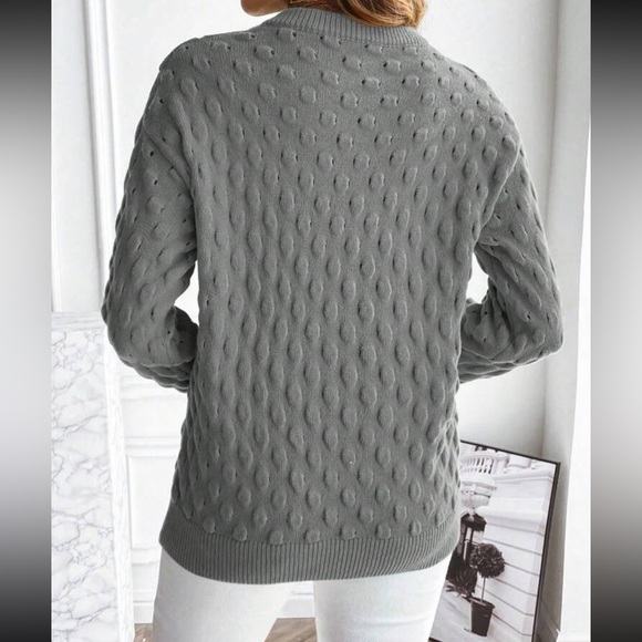Luxe popcorn knit sweater top - Picture 9 of 16